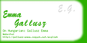 emma gallusz business card